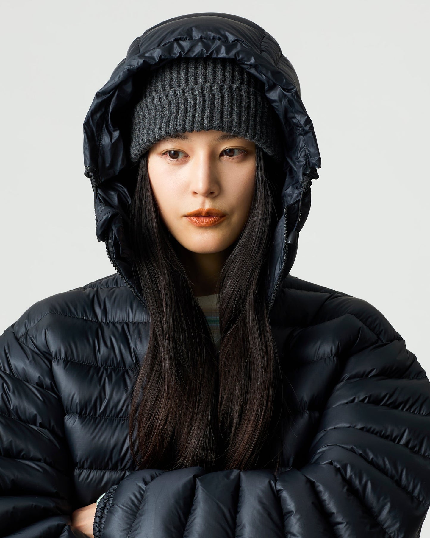 RIBBED KNIT WOOL BEANIE