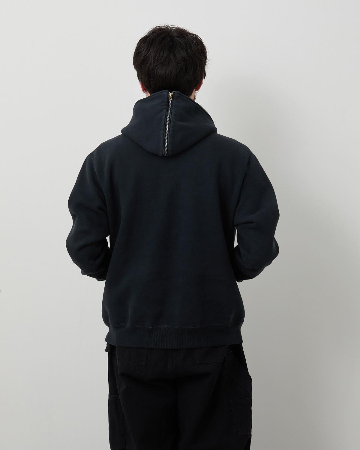 VINTAGE SAILOR HOOD HALF ZIP SWEATSHIRT