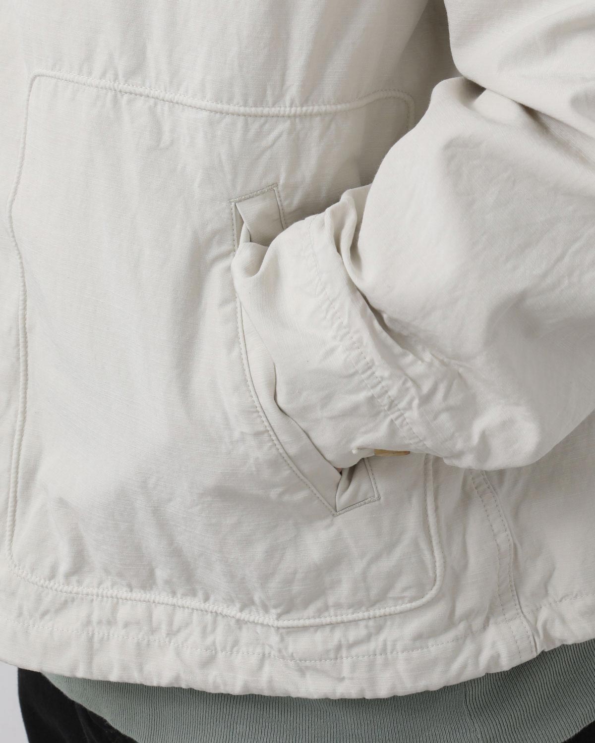 COTTON SILK BACK GABARDINE COACH JACKET