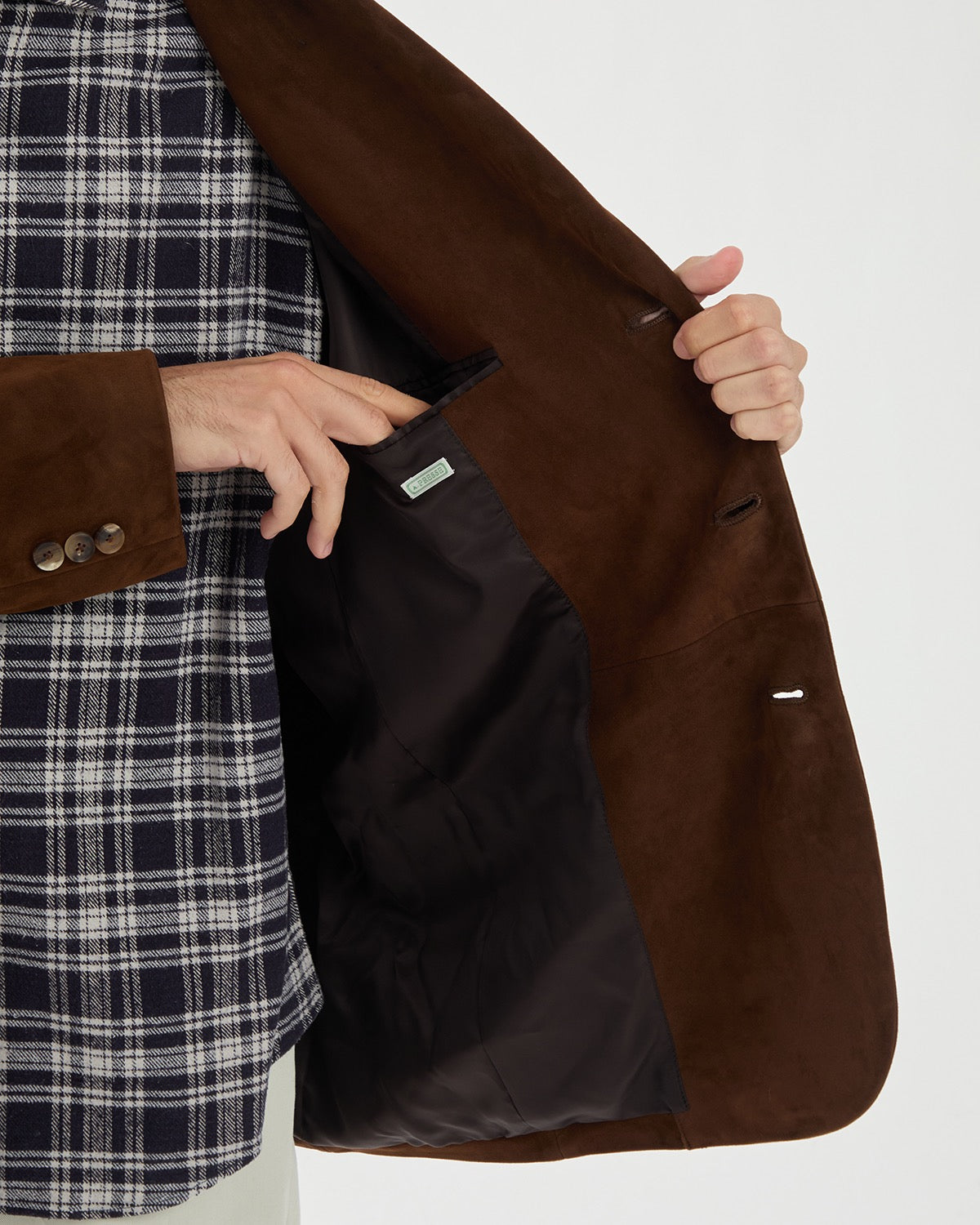 SUEDE LEATHER TAILORED JACKET