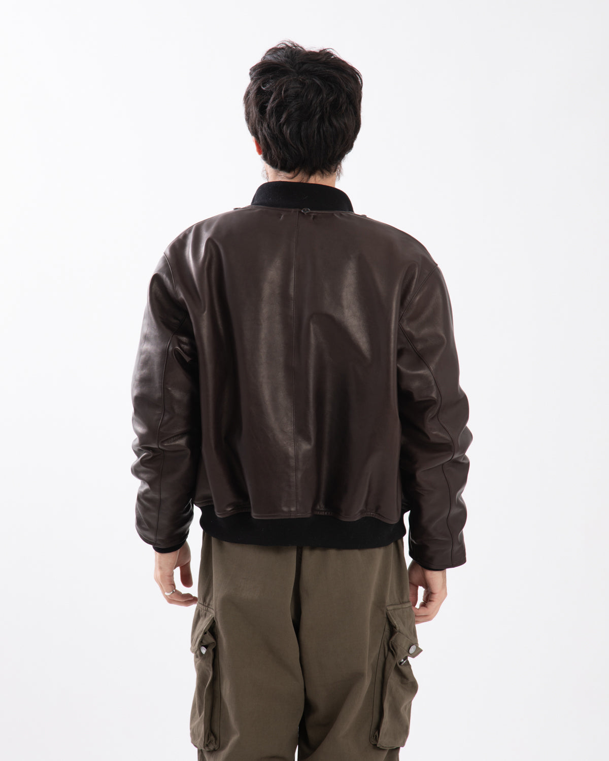 LEATHER WW2 SEABEES US NAVY DECK JACKET