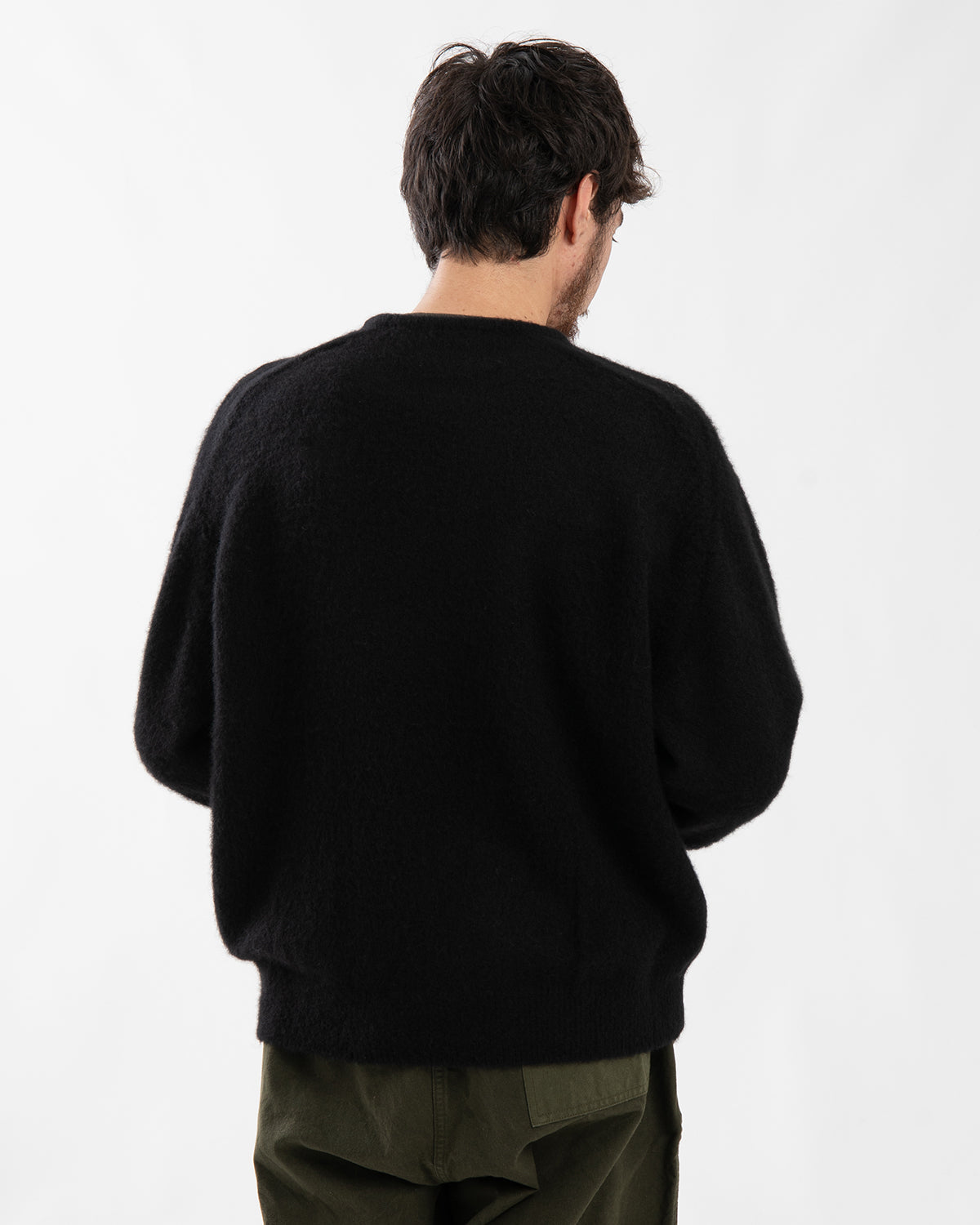 BRUSHED CASHMERE MIDDLE GAUGE PULLOVER SWEATER