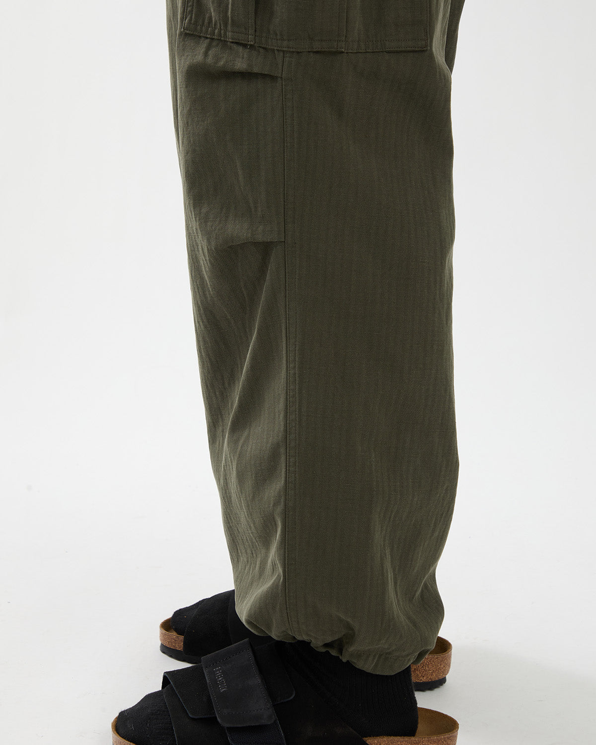 WASHED COTTON SILK LINEN HBT M-51 OVER PANTS
