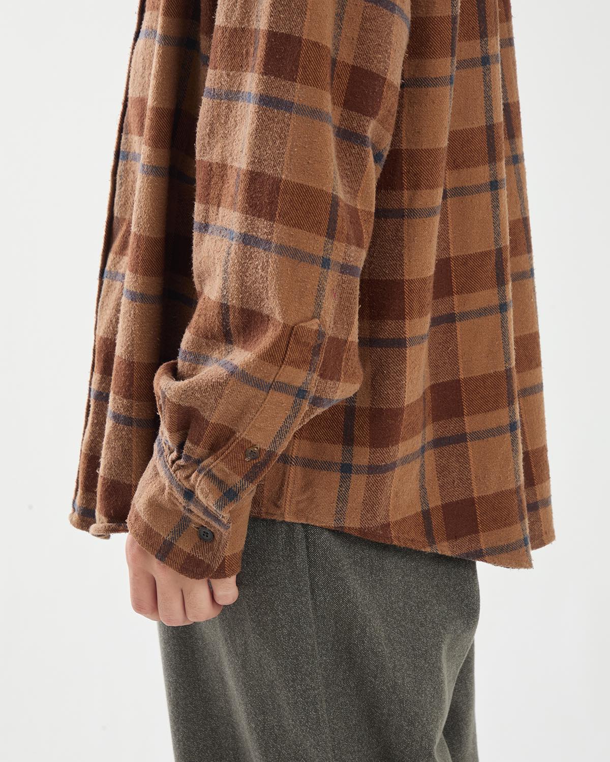 VINTAGE COTTON SILK NEP TWILL CHECK SHIRTS