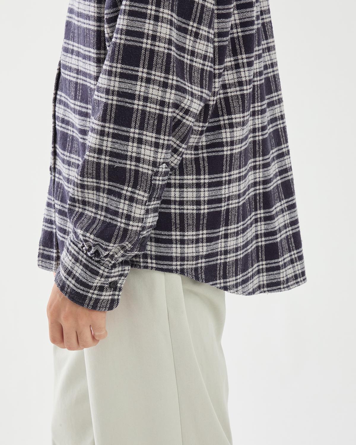 VINTAGE COTTON SILK NEP TWILL CHECK SHIRTS