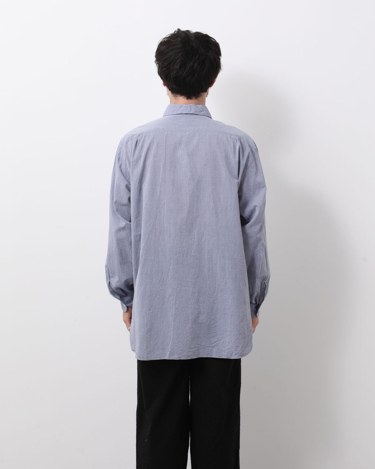 HARD TWIST CHAMBRAY GRANDPA SHIRT