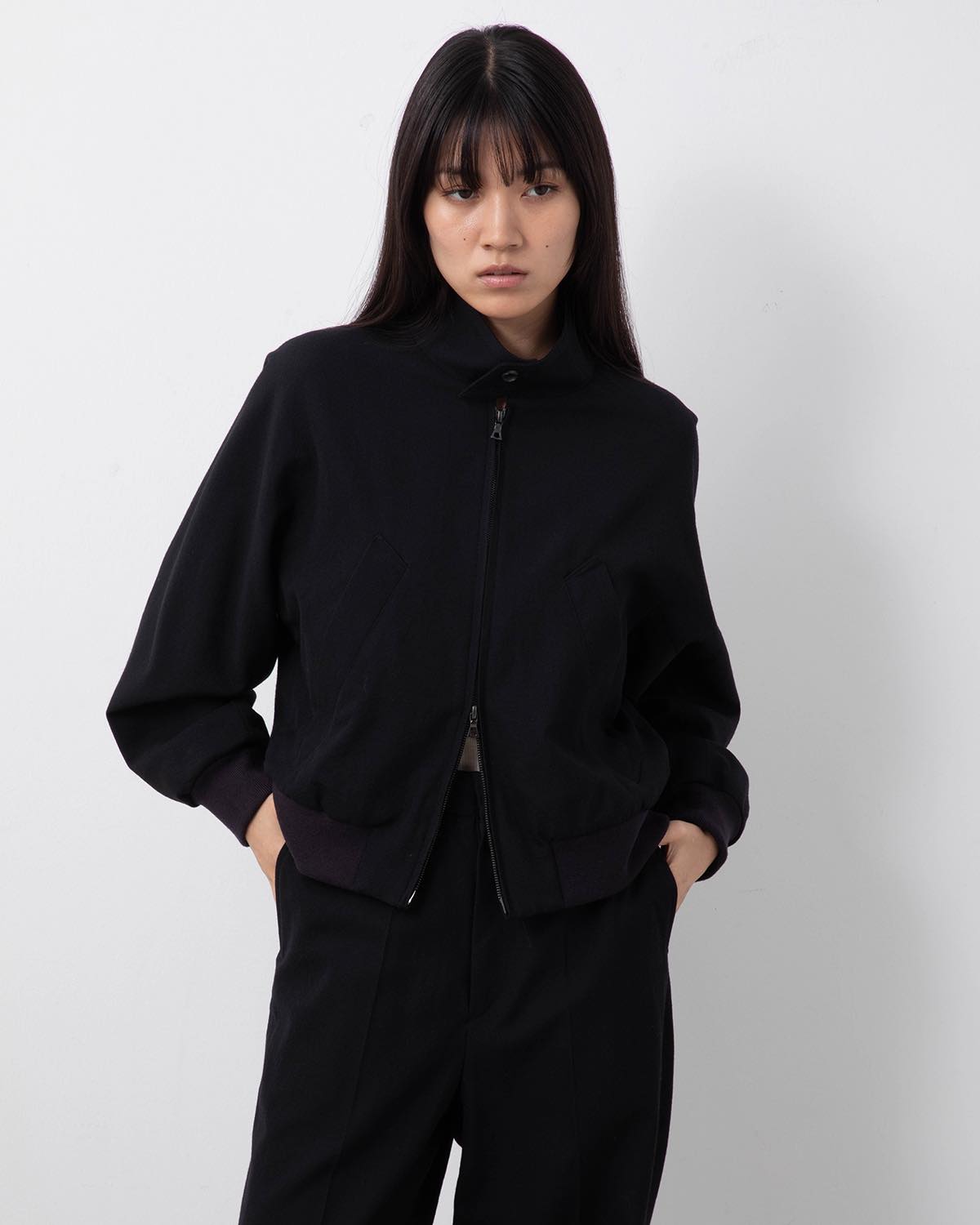 WOOL GABARDINE HARRINGTON JACKET (WOMEN'S)