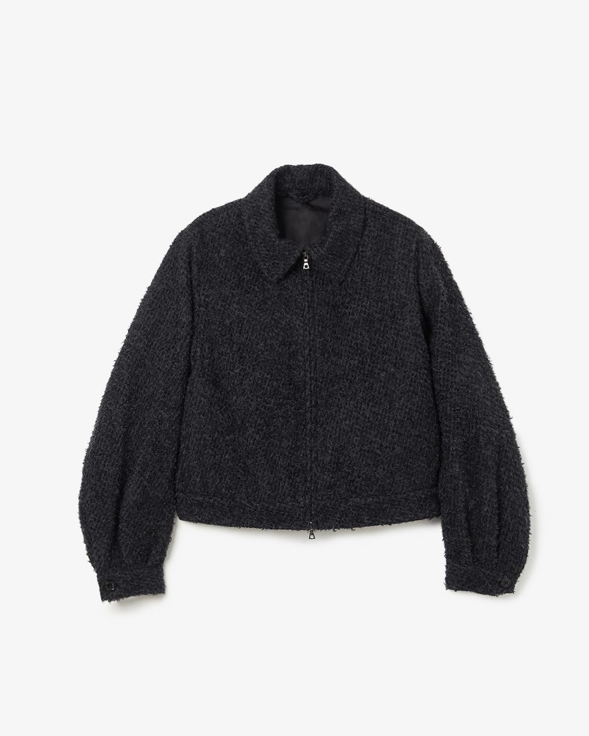 BRUSHED WOOL ZIP SHORT JACKET (WOMEN'S) – COVERCHORD