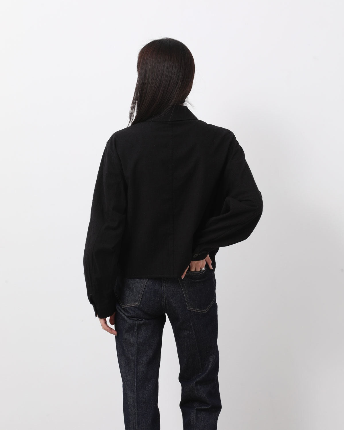 SILK/COTTON NEP SHORT JACKET (WOMEN'S)