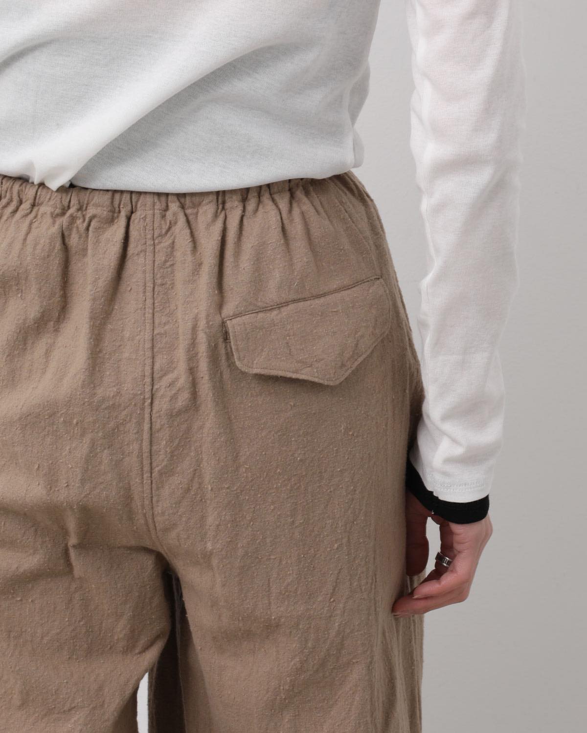 SILK/COTTON NEP SIDE SEAMLESS 4P PANTS