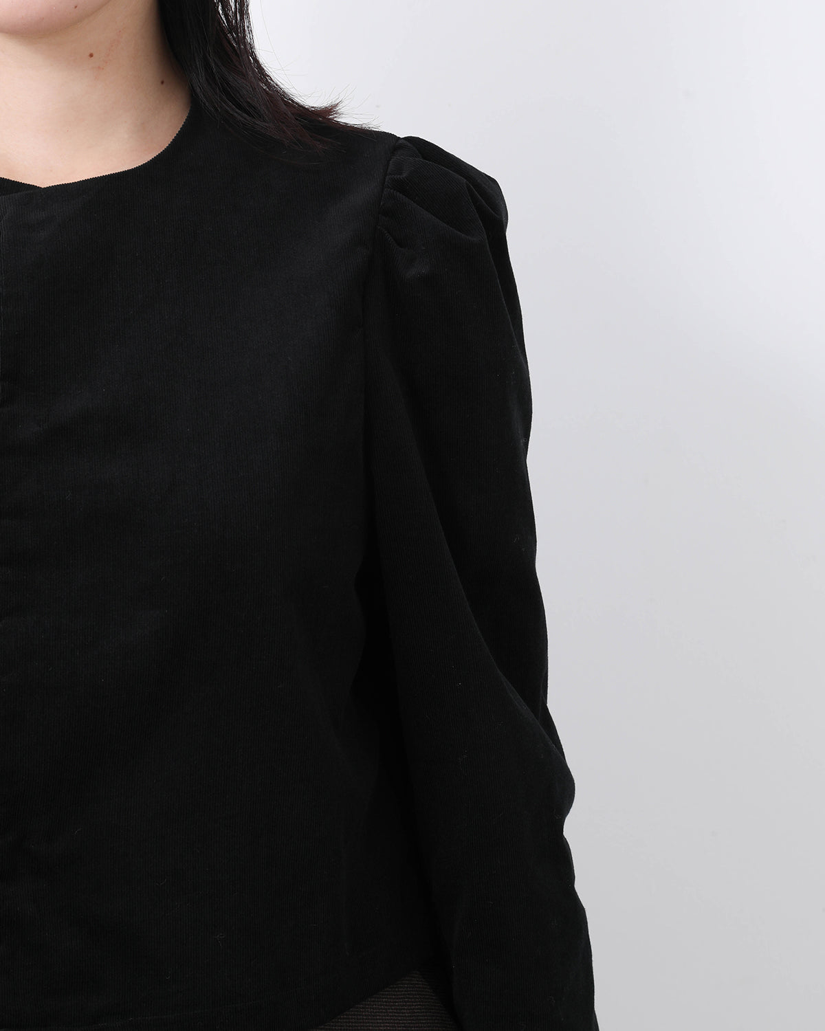 LIGHT CORDUROY BIGSNAP BLOUSE