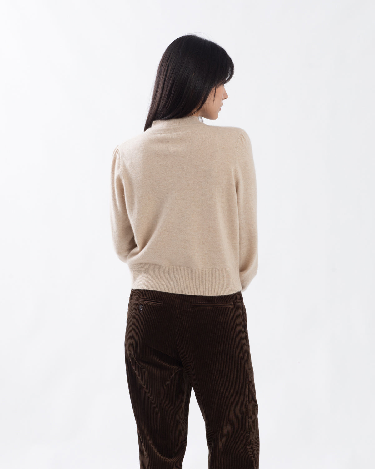 CASHMERE FRILL CARDIGAN