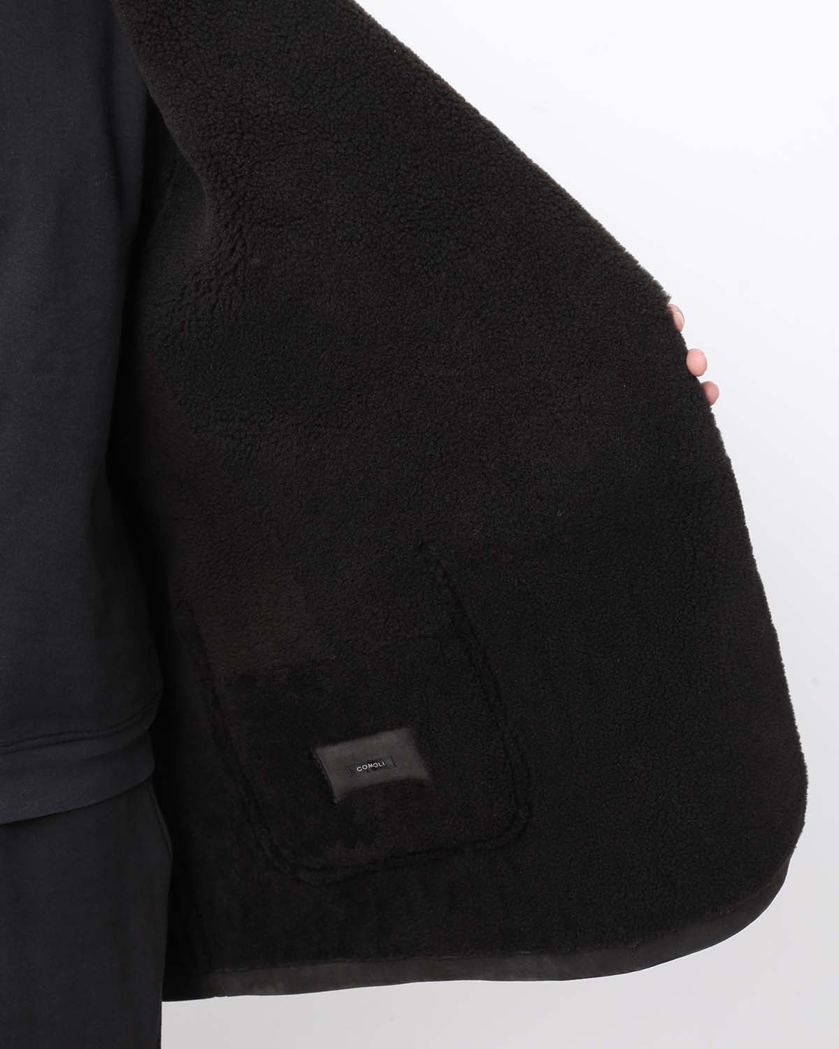 SHEEPSKIN SHAWL COLLAR COAT