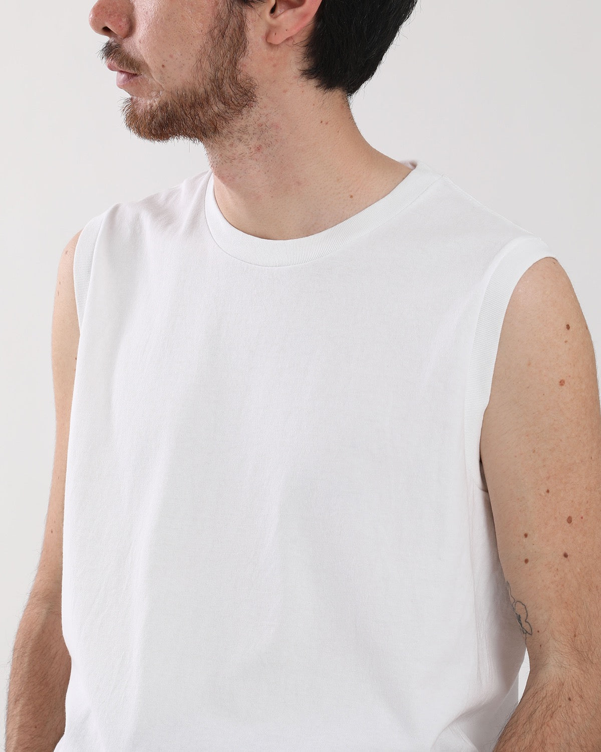 COTTON JERSEY SLEEVELESS TOP