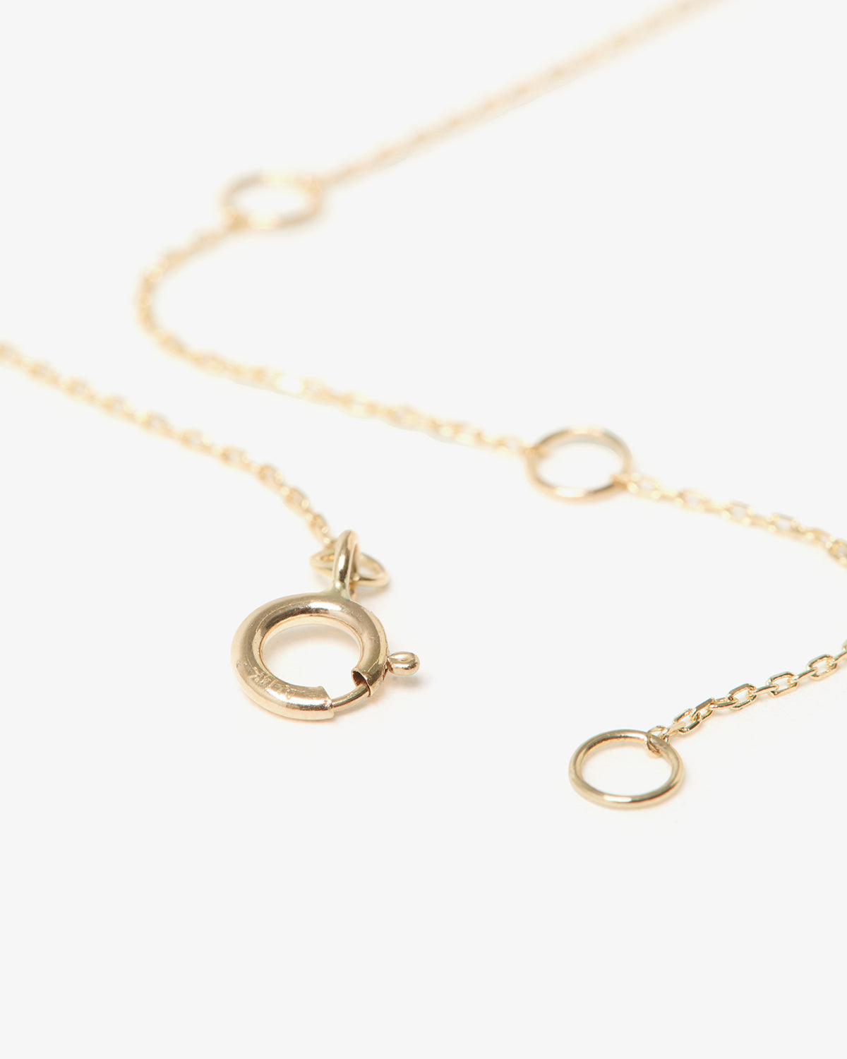 14K SQUARE STONE NECKLACE