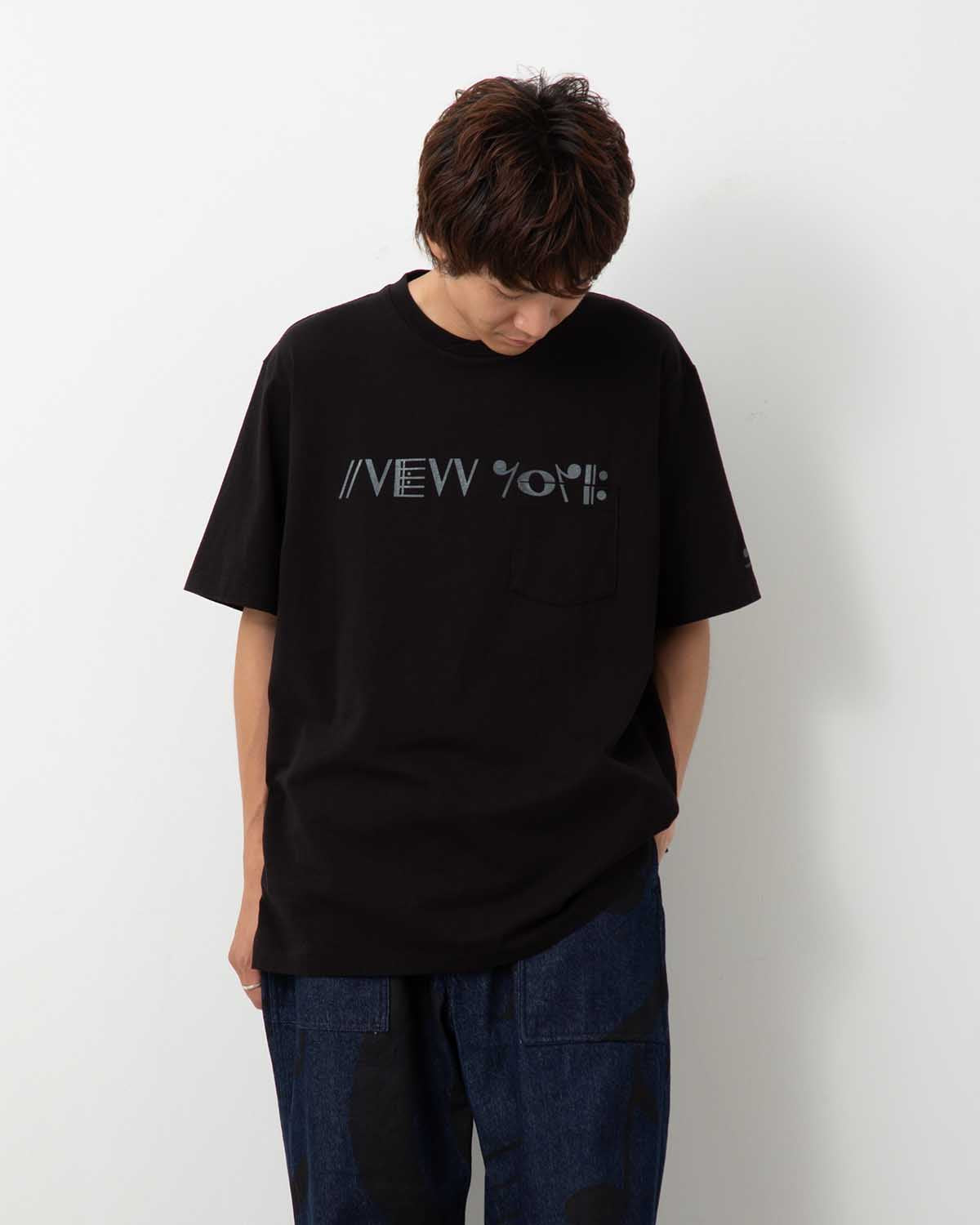 PRINTED CROSS CREW NECK T-SHIRT