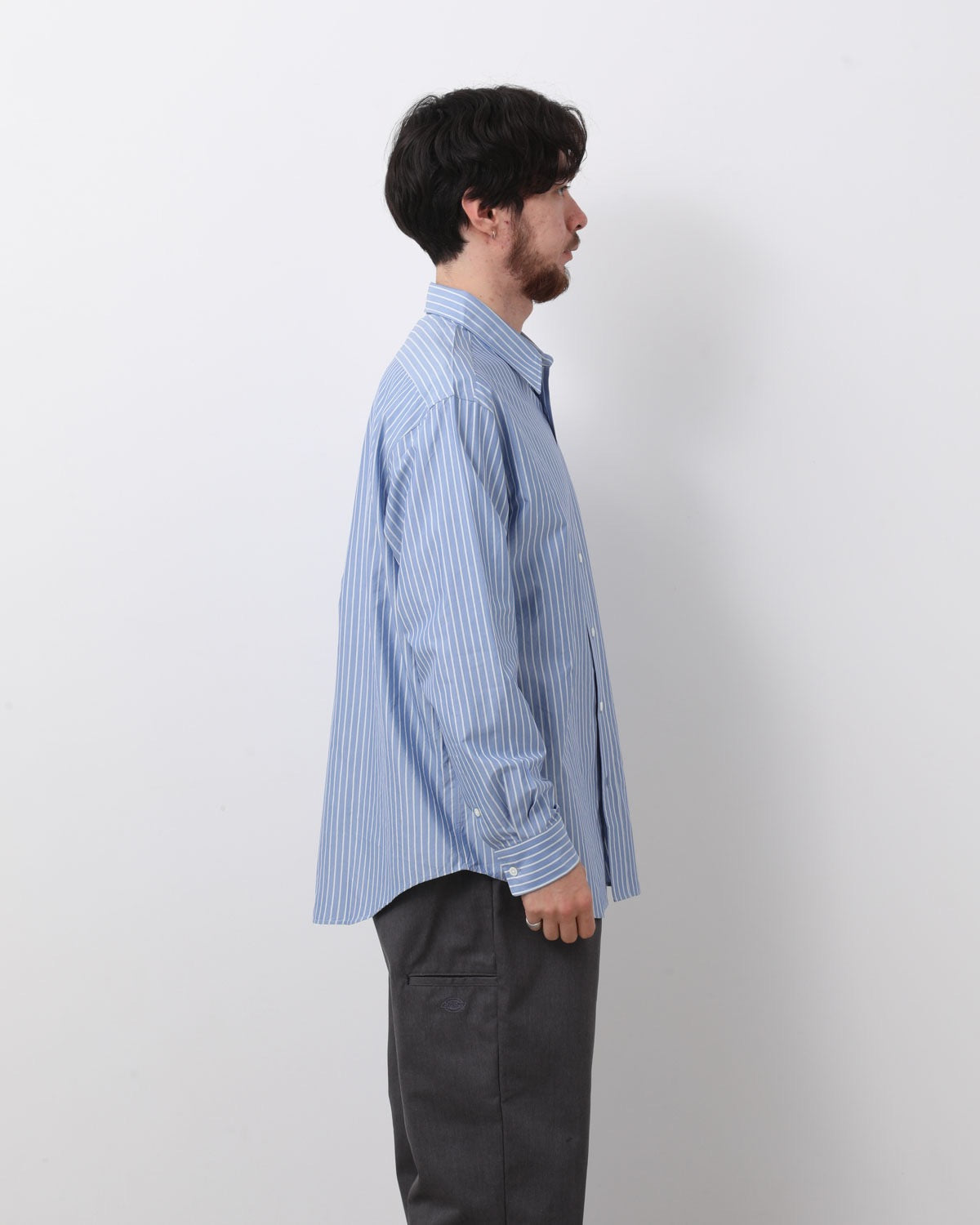 SILK COTTON STRIPE SHIRT