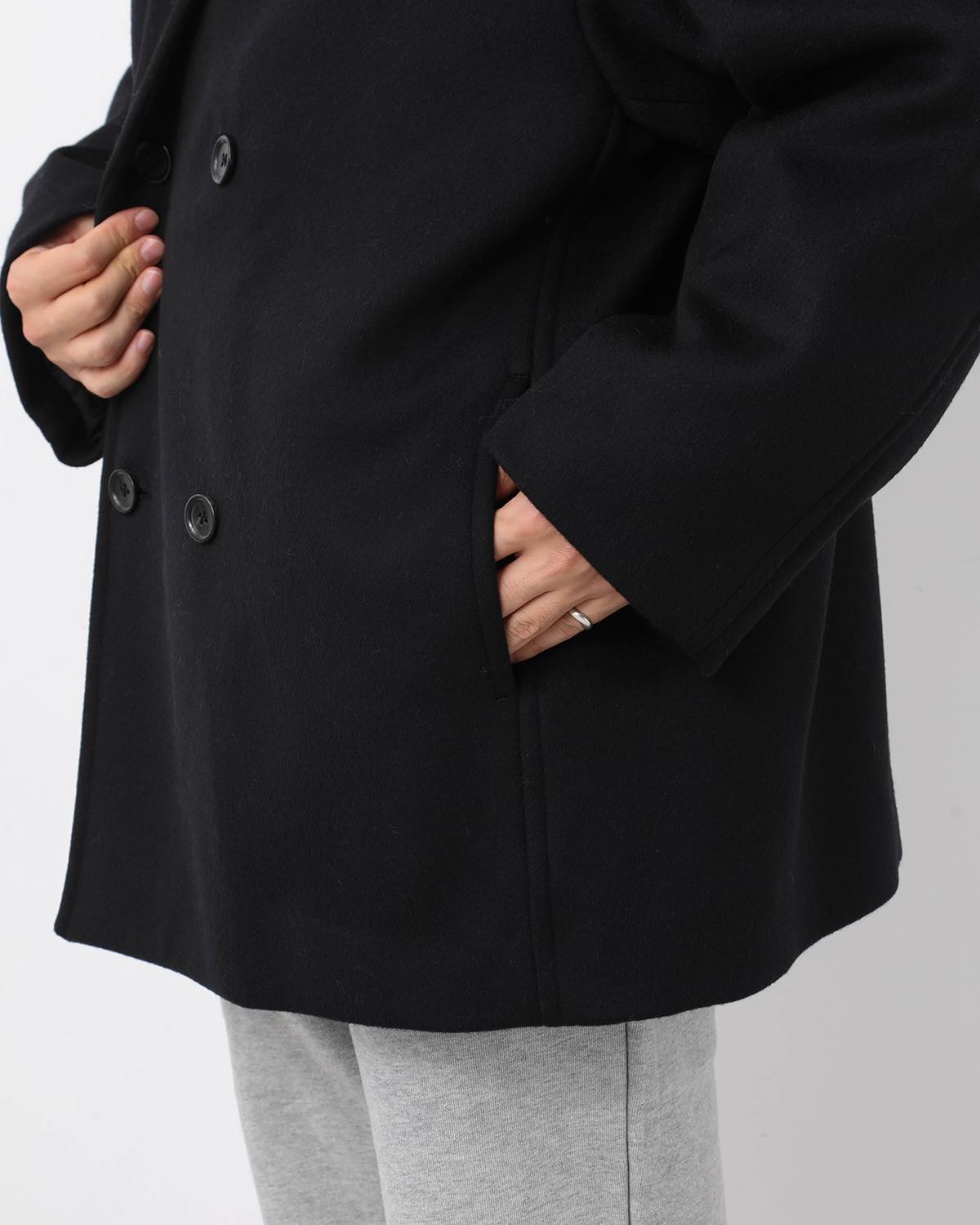 LIGHT MELTON SHAWL COLLAR COAT
