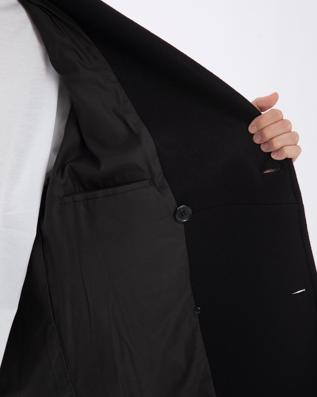 LIGHT MELTON SHAWL COLLAR COAT