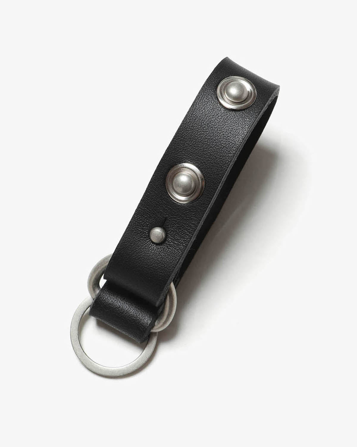 STUDDED KEY RING COW LEATHER