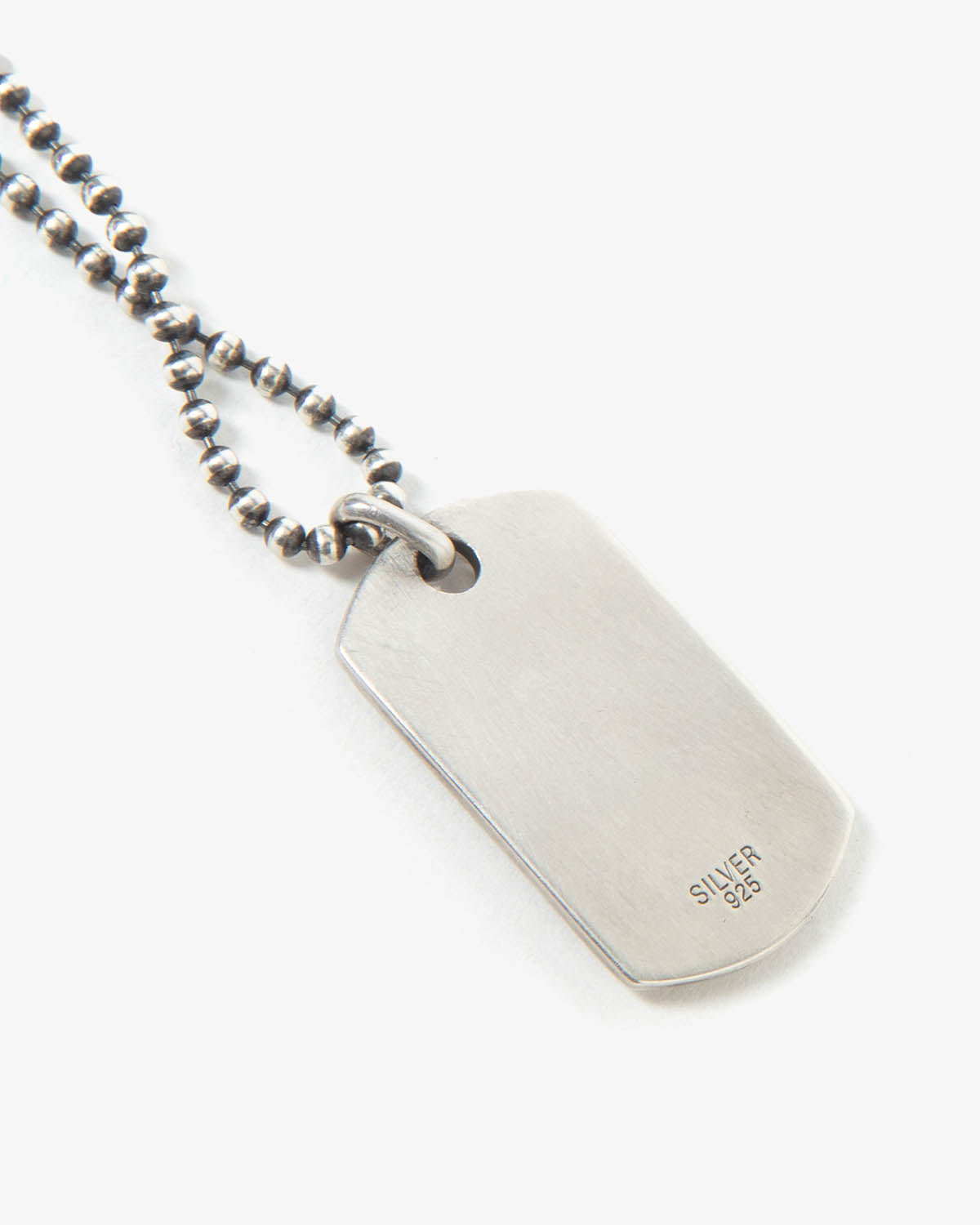 DOG TAG NECKLACE 925 SILVER with BRASS