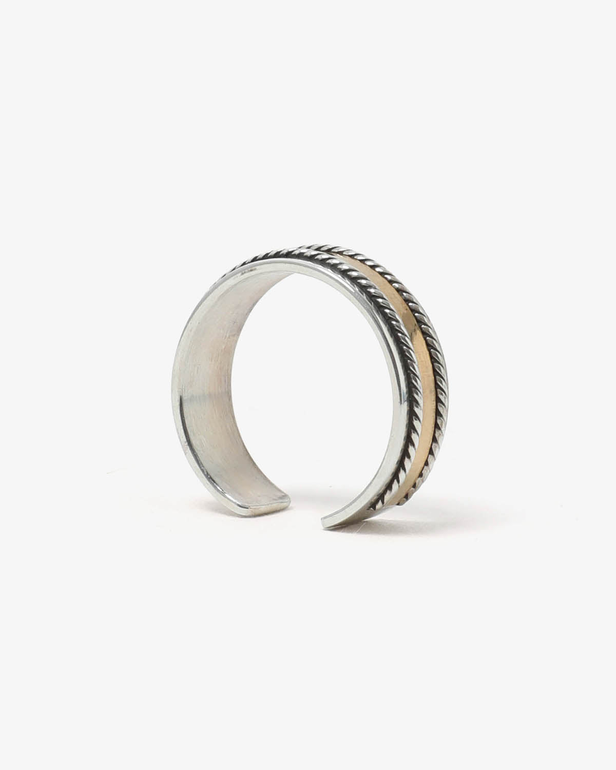 ROPE RING 925 SILVER with BRASS