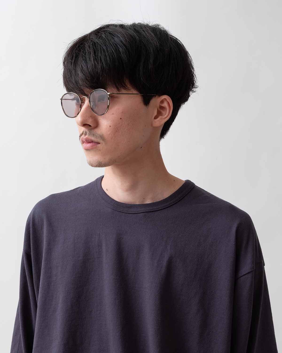 ROUND FRAME SUNGLASSES TITANIUM by KANEKO OPTICAL