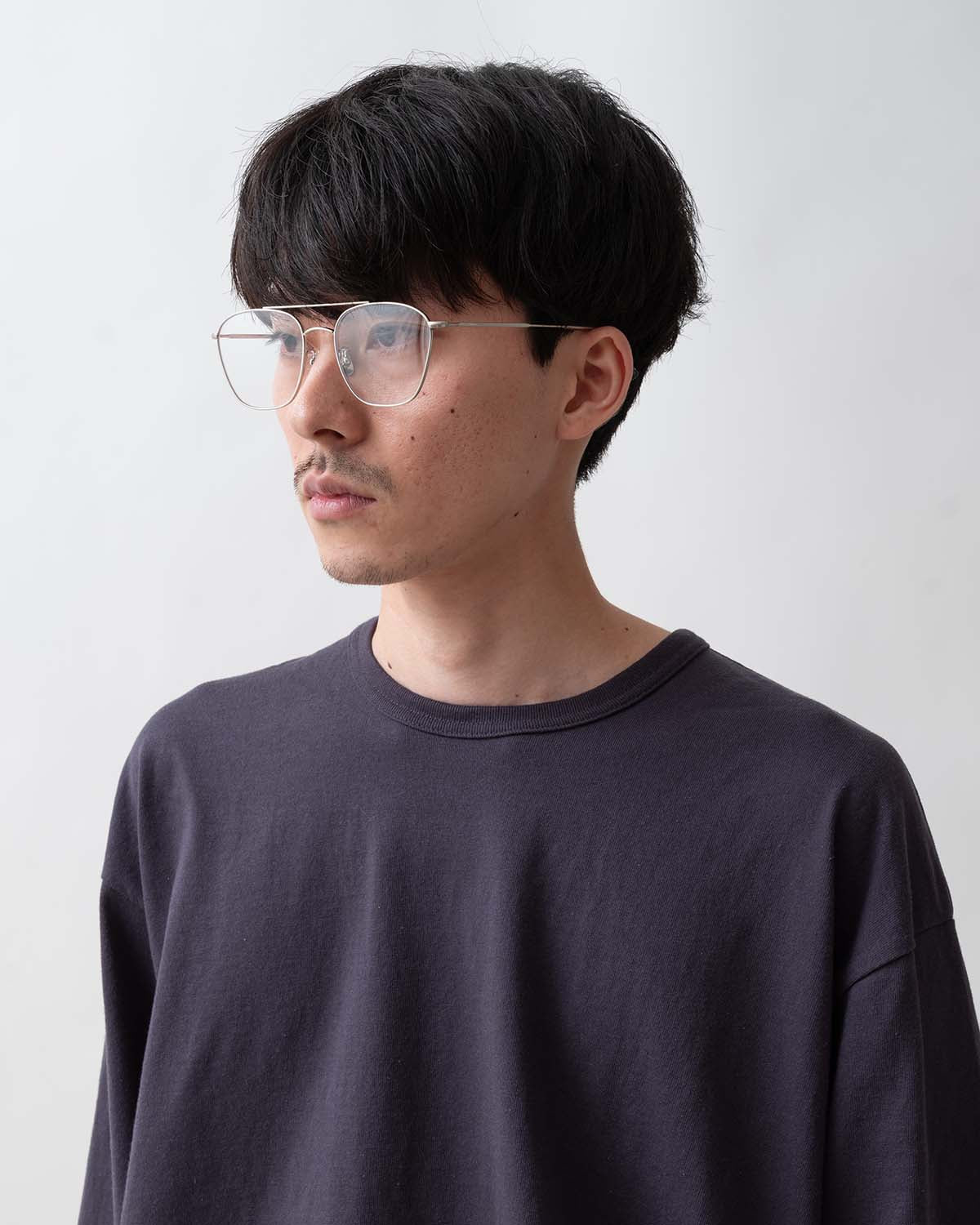 BRIDGE FRAME SUNGLASSES TITANIUM by KANEKO OPTICAL