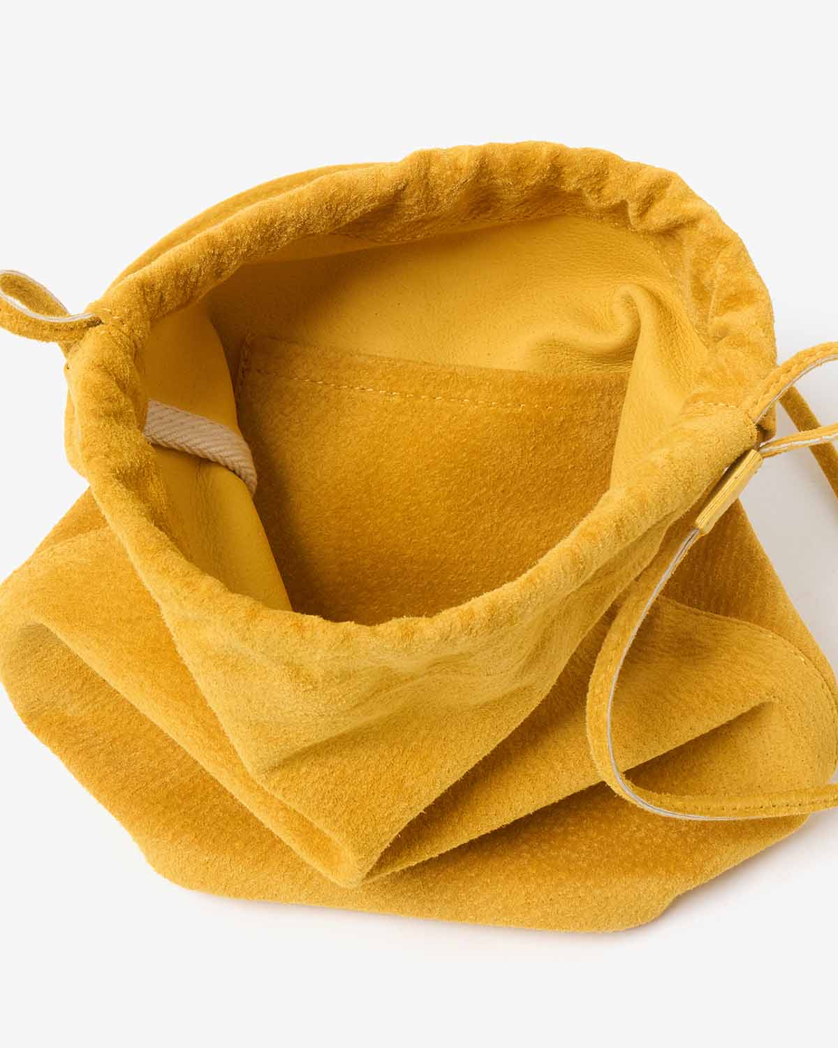 DRAWSTRING POUCH PIG SUEDE