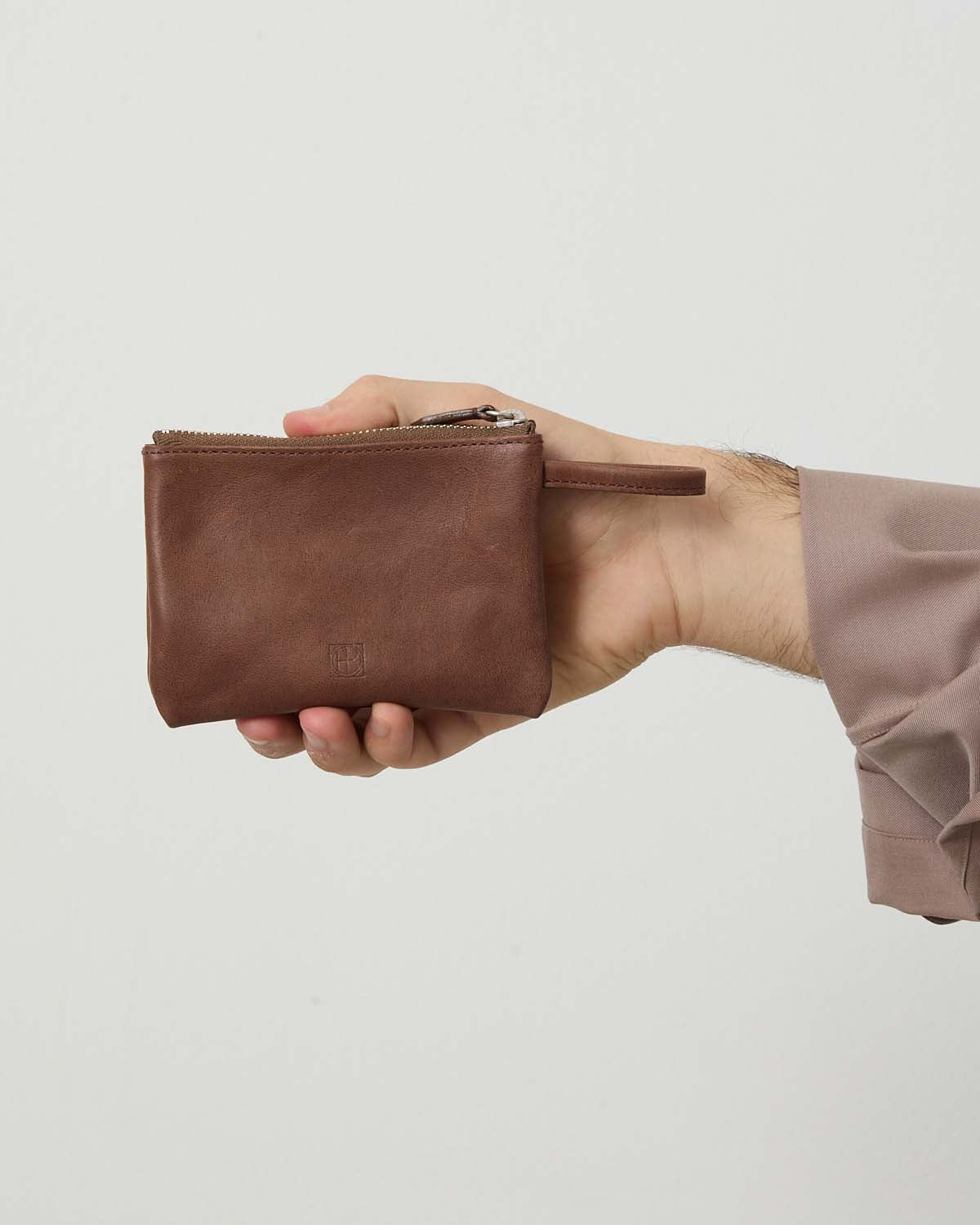 PARTITION ZIP MINI POUCH HORSE LEATHER