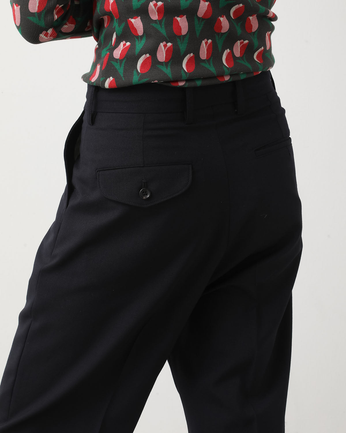 WOOL DRAWSTRINGS SLACKS