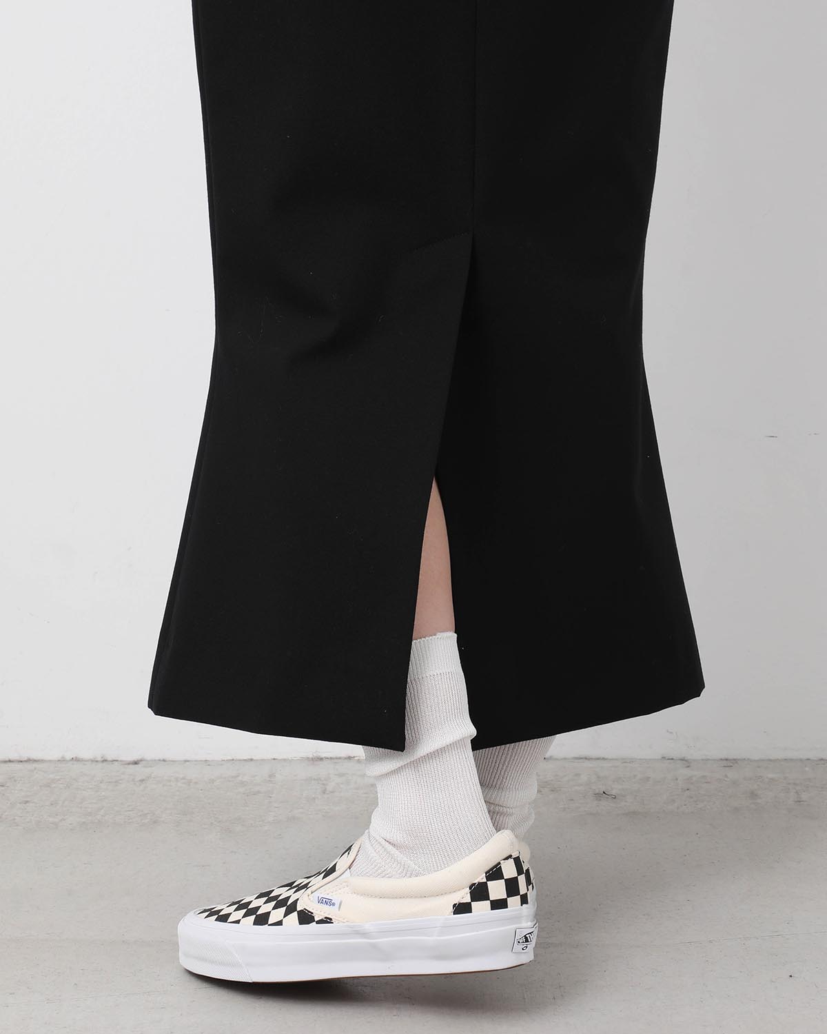 WOOL TWILL SLIM SKIRT