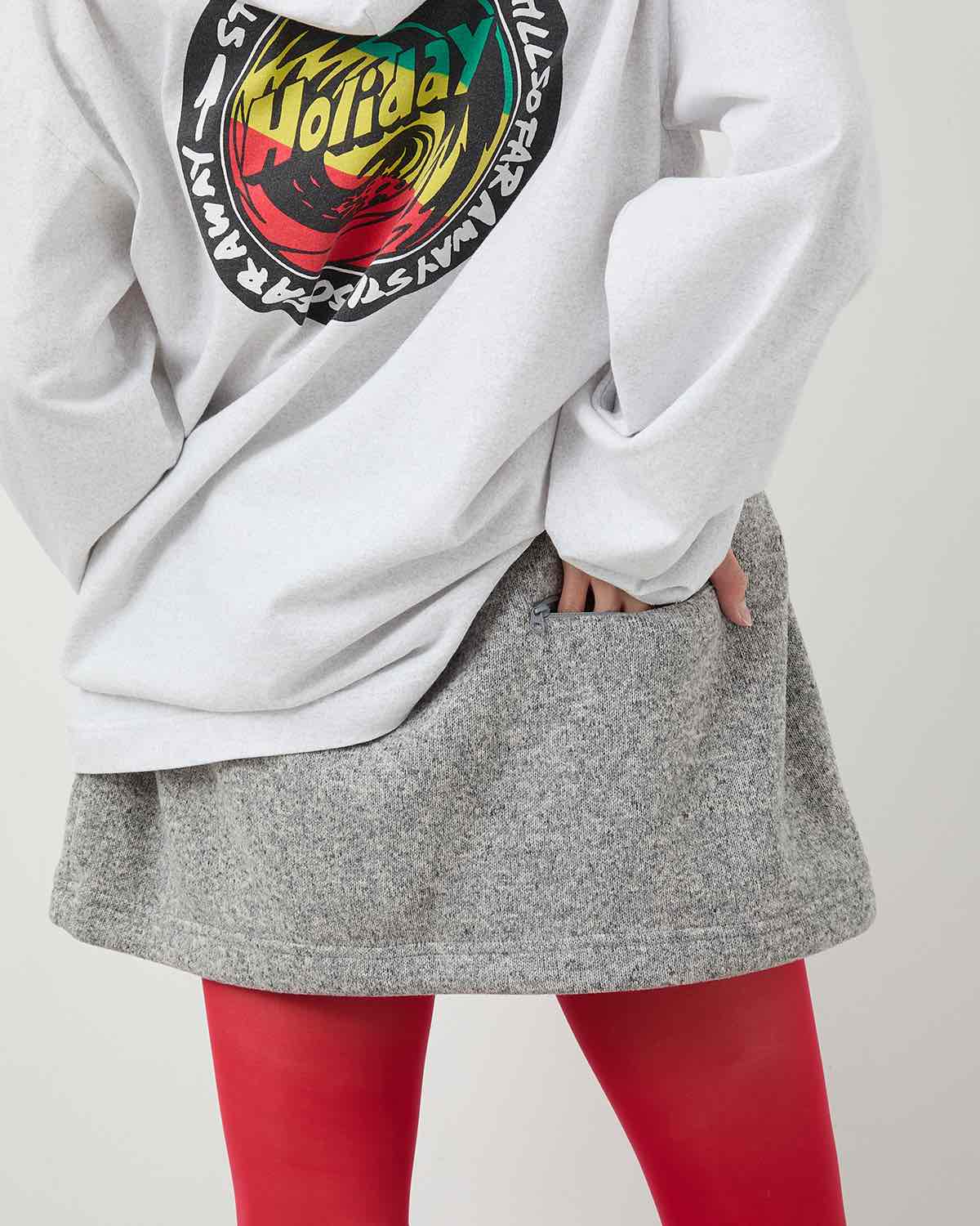 THERMAL PRO FLEECE TUCK MINI SKIRT