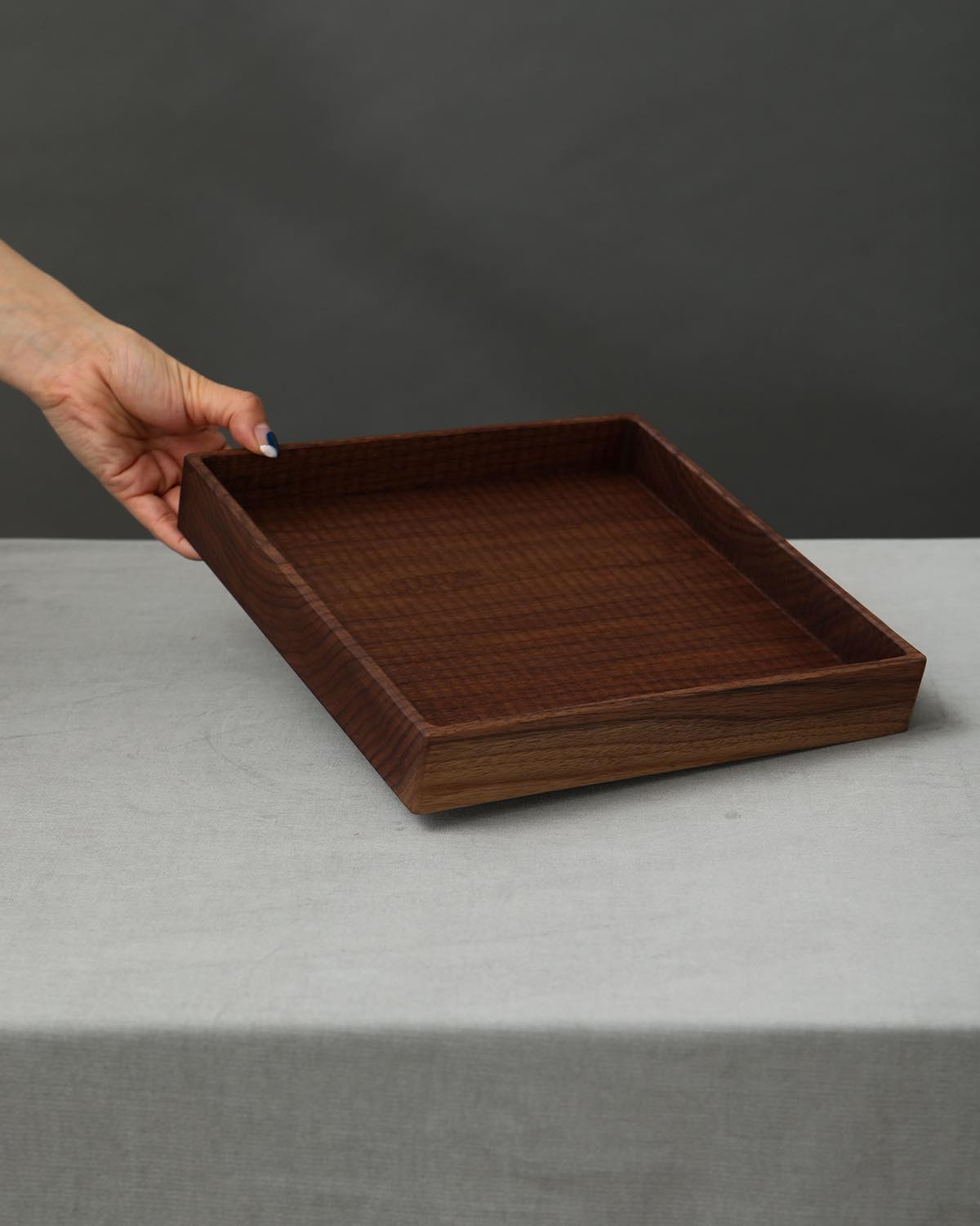 WALNUT DEEP SQUARE TRAY (SQUARE)