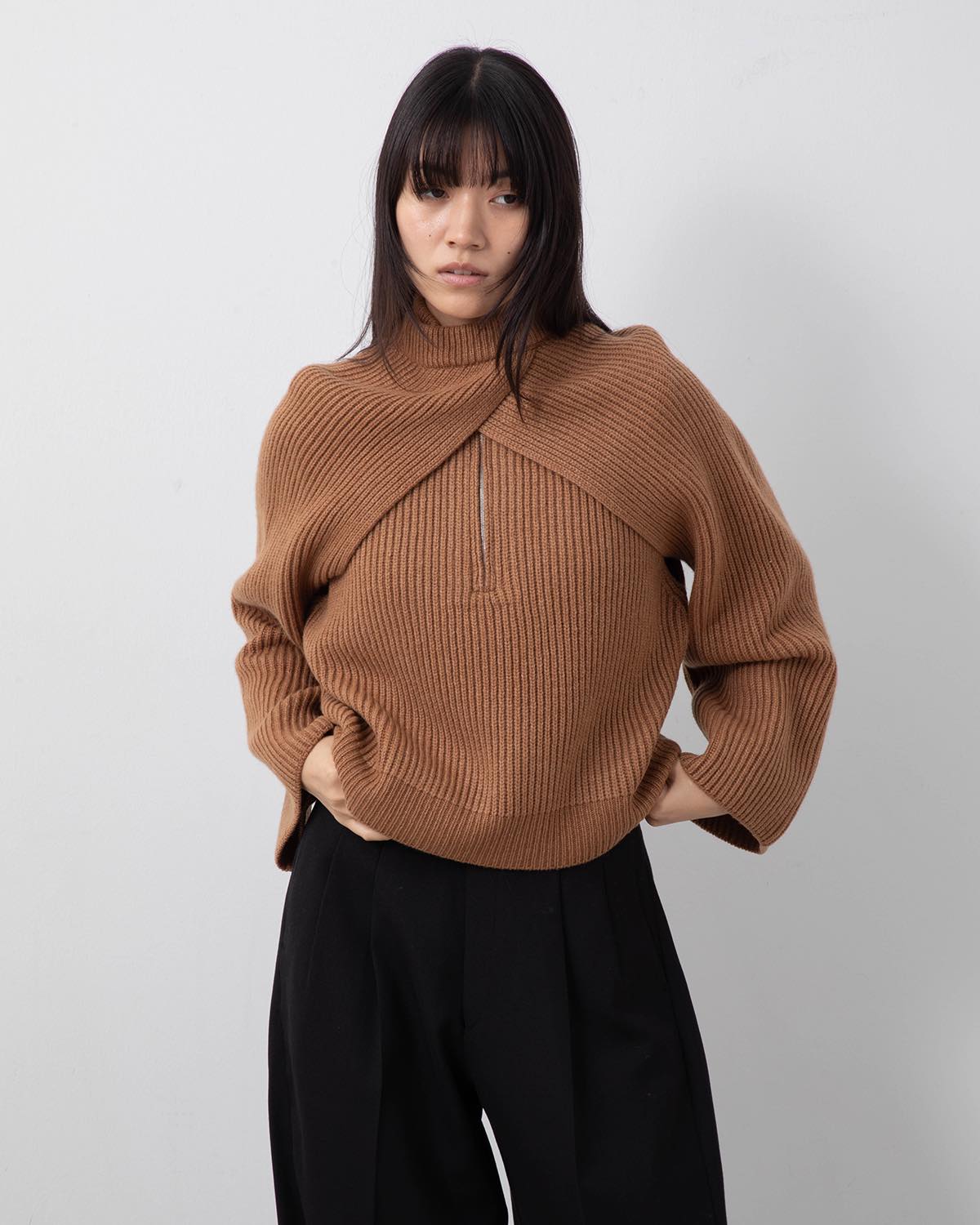 RIBBED KNIT WOOL SHRUG – COVERCHORD