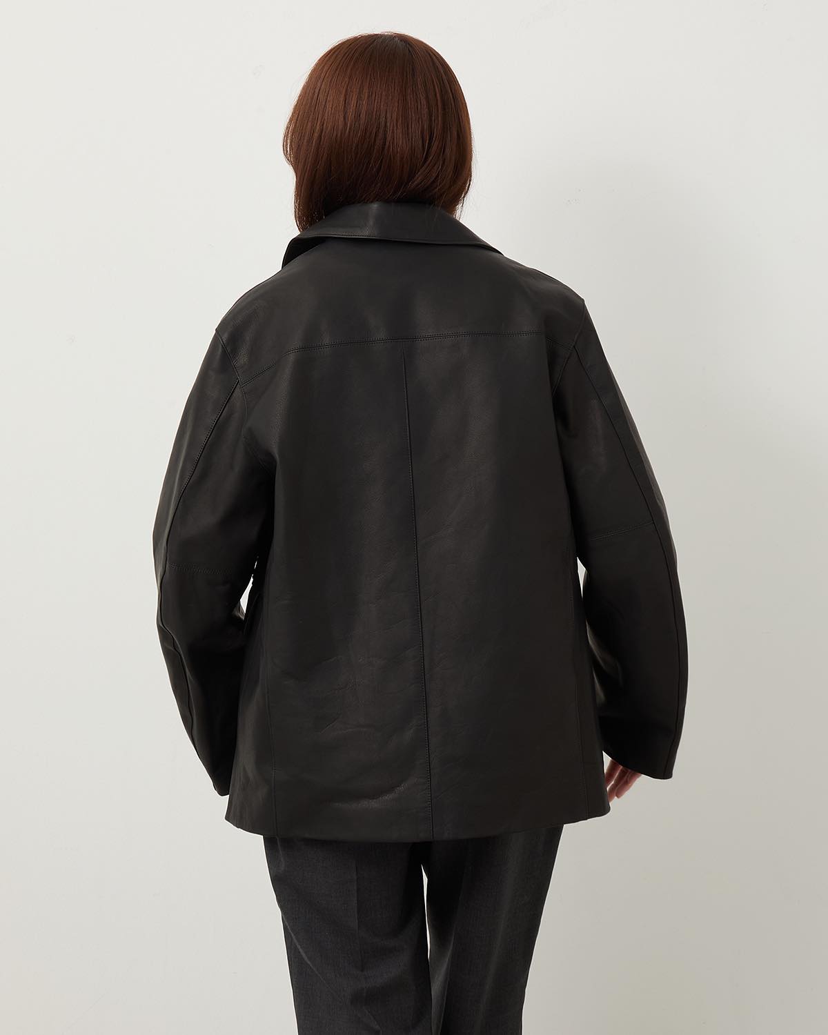 COW LEATHER CAR COAT