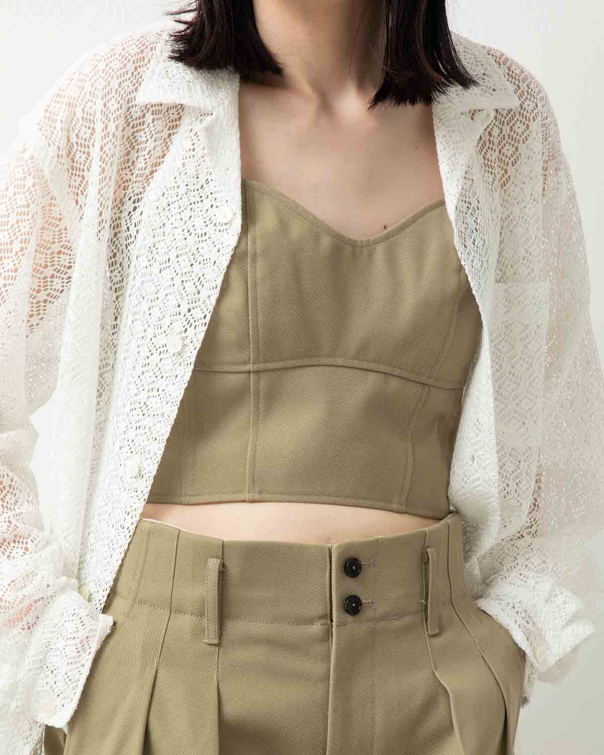 COTTON POLYESTER TWILL BUSTIER