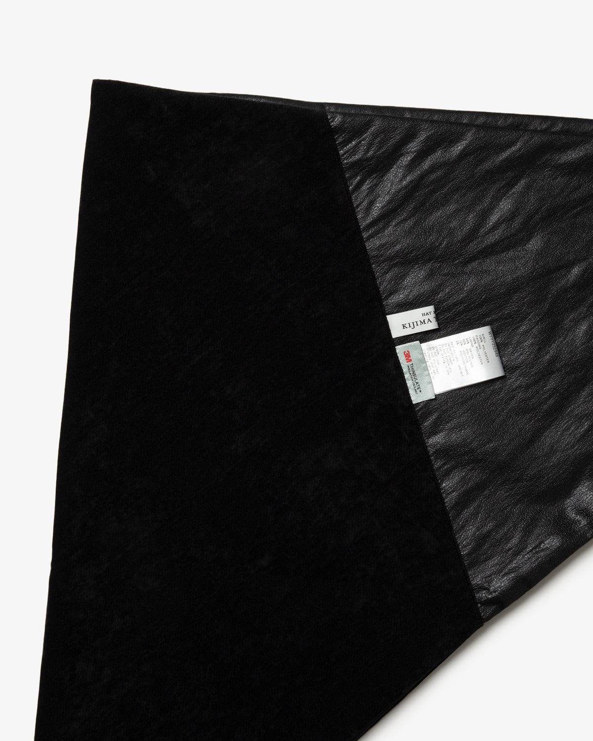 LEATHER LIKE TAFFETA PADDED SCARF