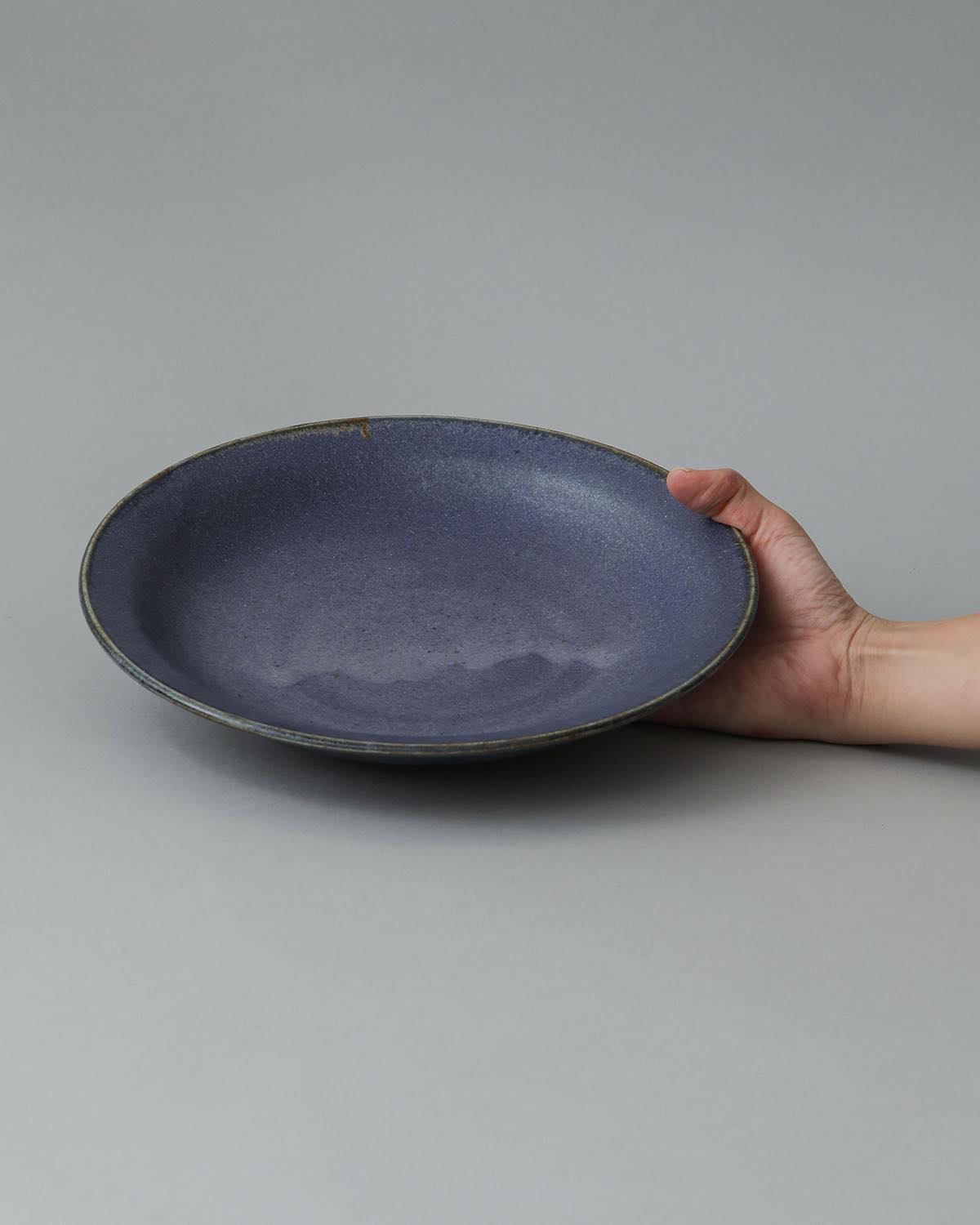 コバルト釉浅鉢L