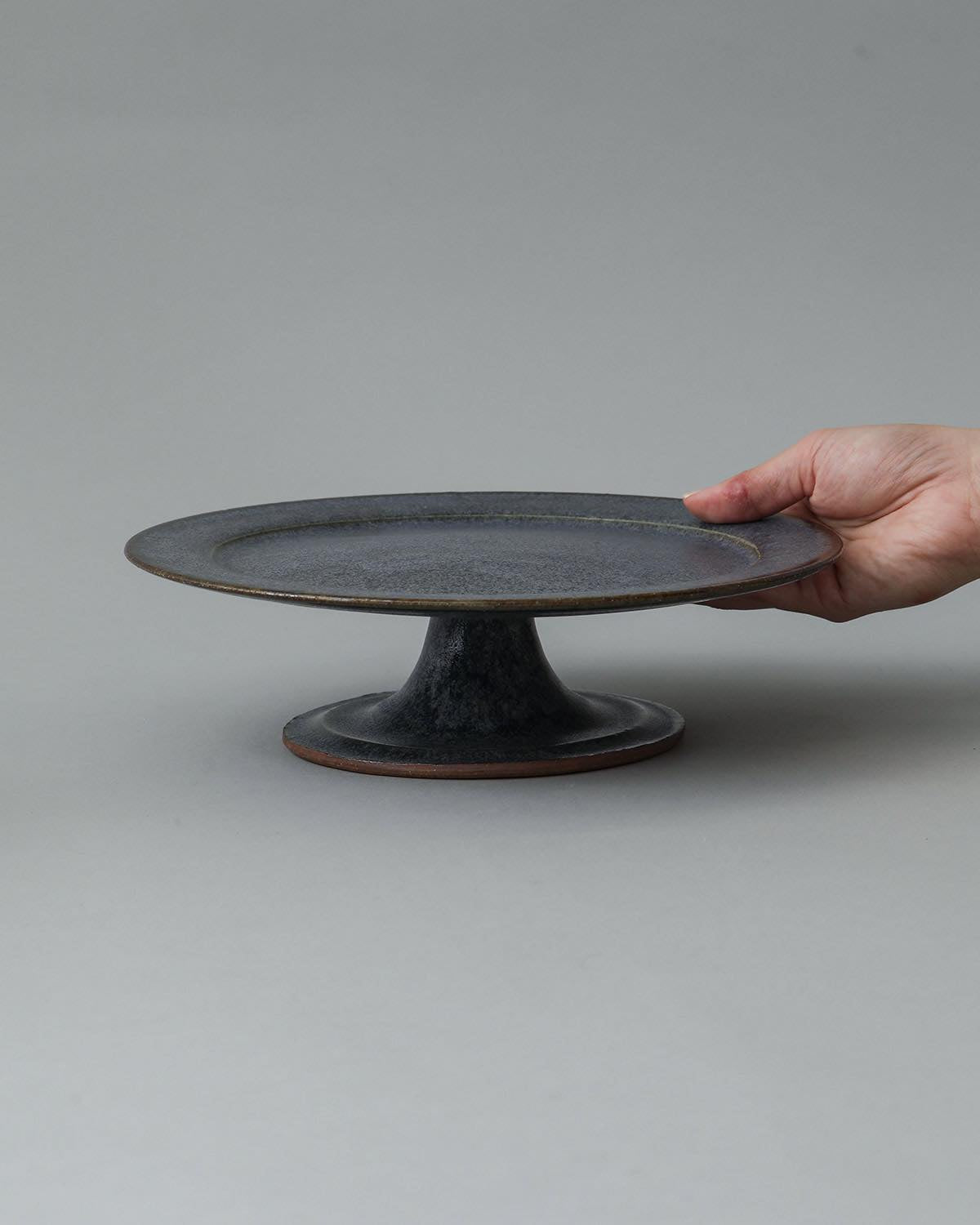 コバルト釉コンポート皿