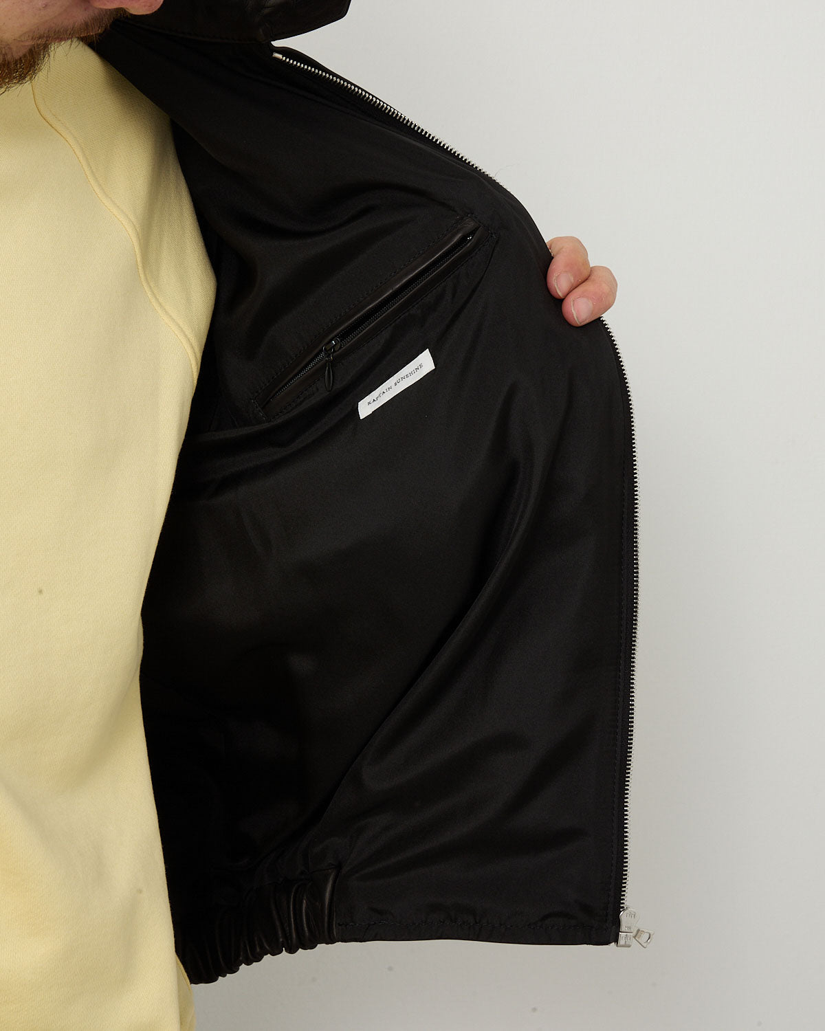 CALF LEATHER ZIP BLOUSON