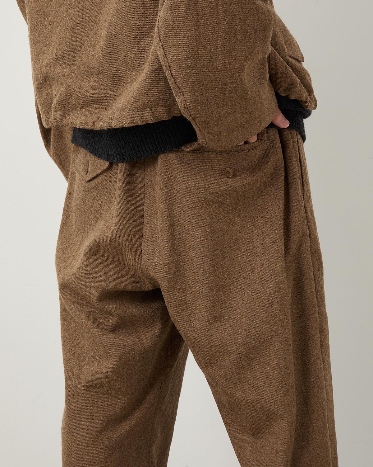 WOOL SERGE SHOECUT EASY PANTS for COVERCHORD