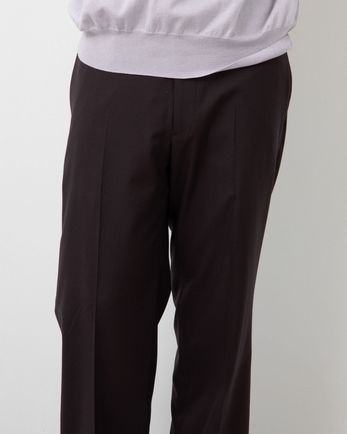 WOOL POPLIN NEUTRAL SLACKS