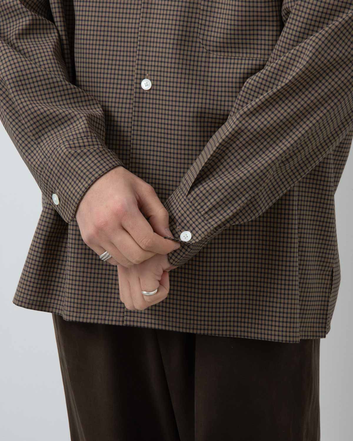 SUMMER WOOL OPEN COLLAR SHIRT