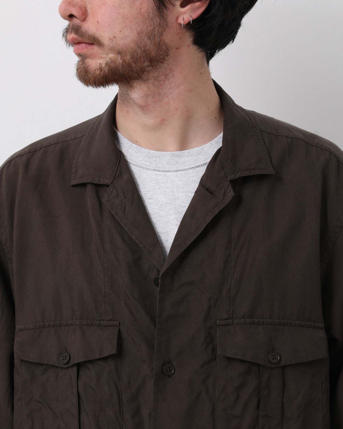 SILK MILITARY SHIRT JACKET