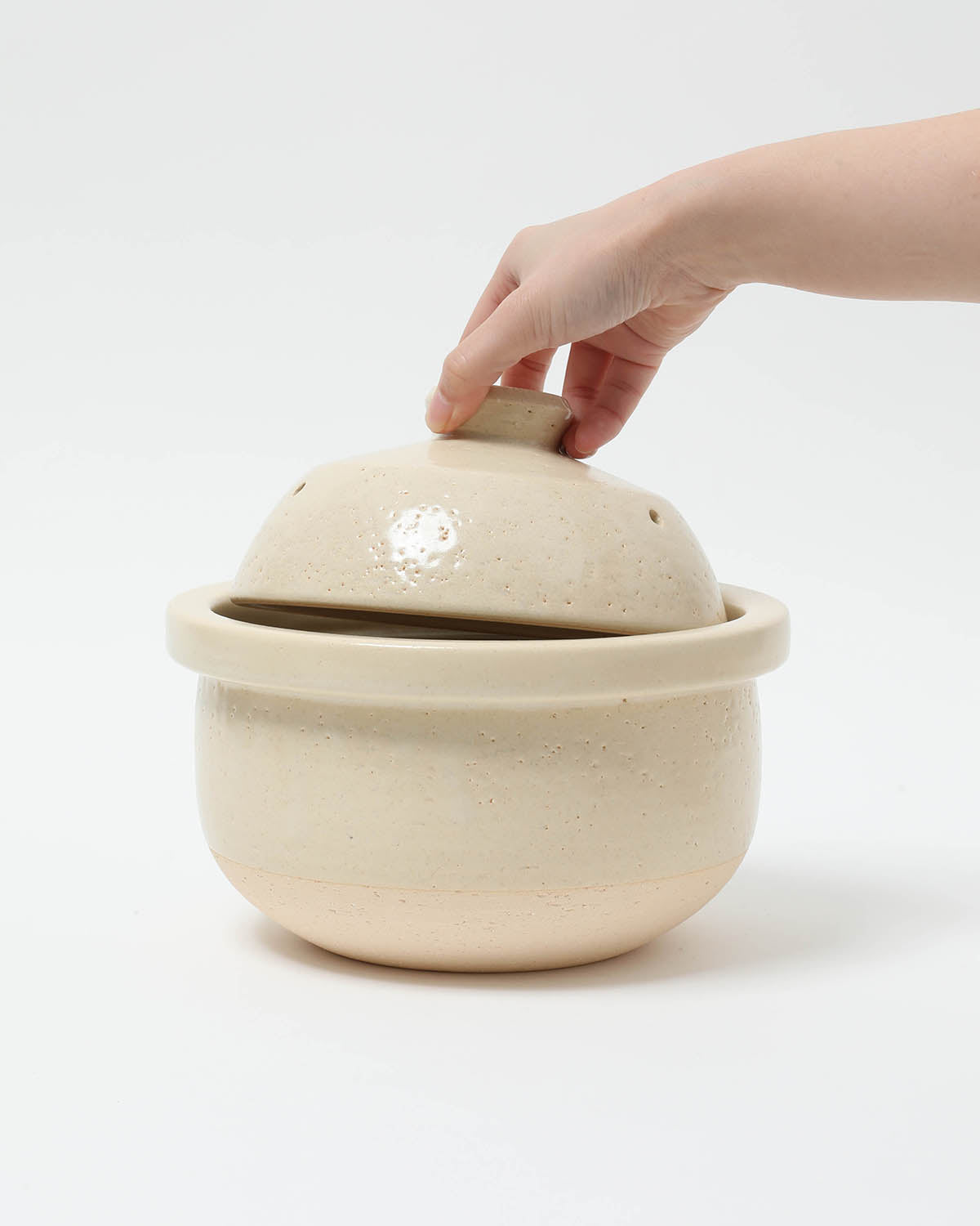 米炊き土鍋 三合 - 生成