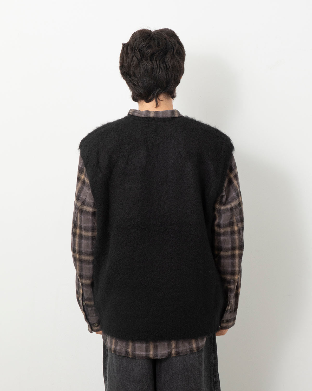 MOHAIR KINIT VEST - SOLID