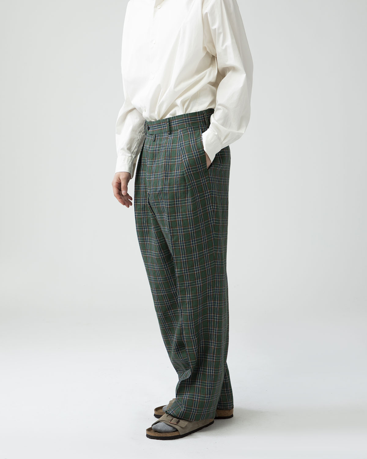 LINEN H CHECK WIDE TYPEⅠ