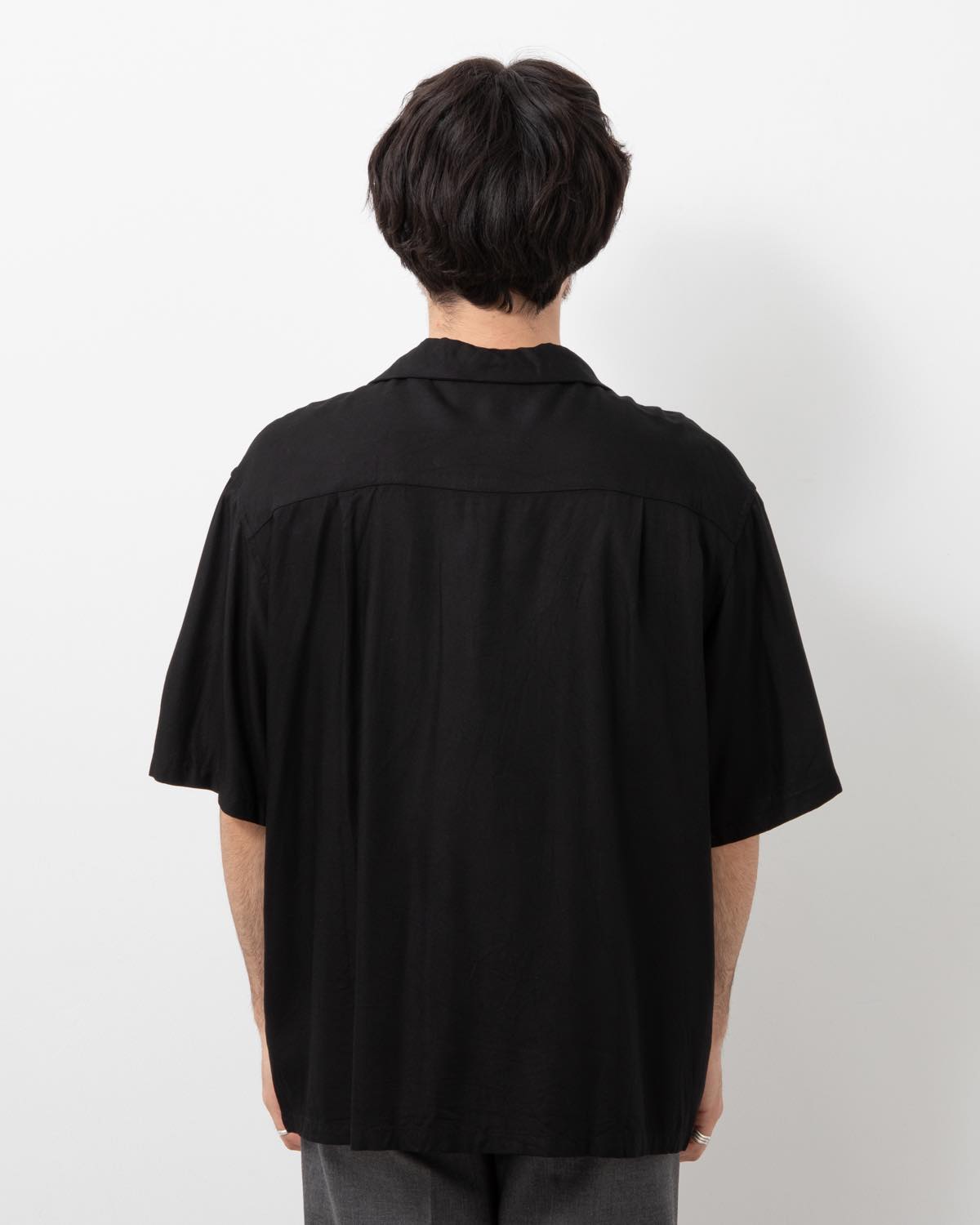 PAISLEY EMBROIDERY OPEN COLLAR SS SHIRT