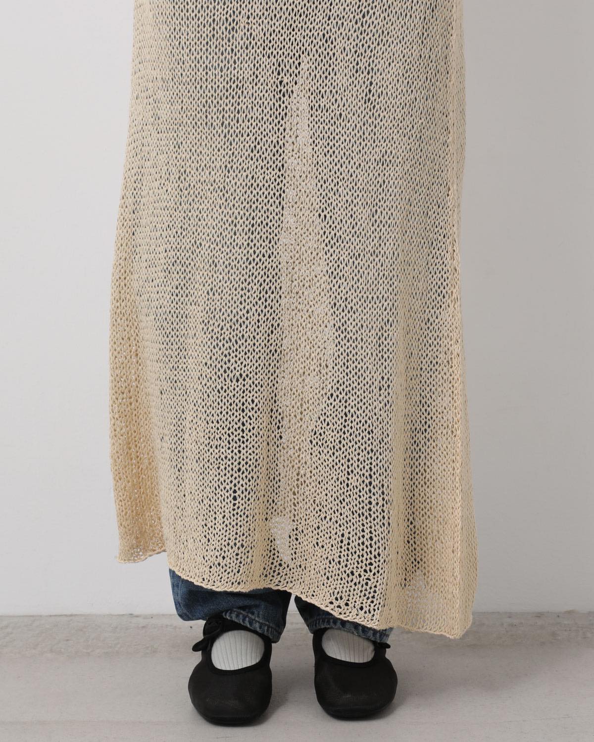 MESH KNIT SLIP DRESS